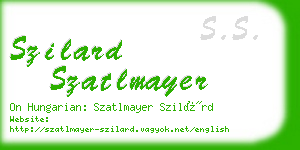 szilard szatlmayer business card
